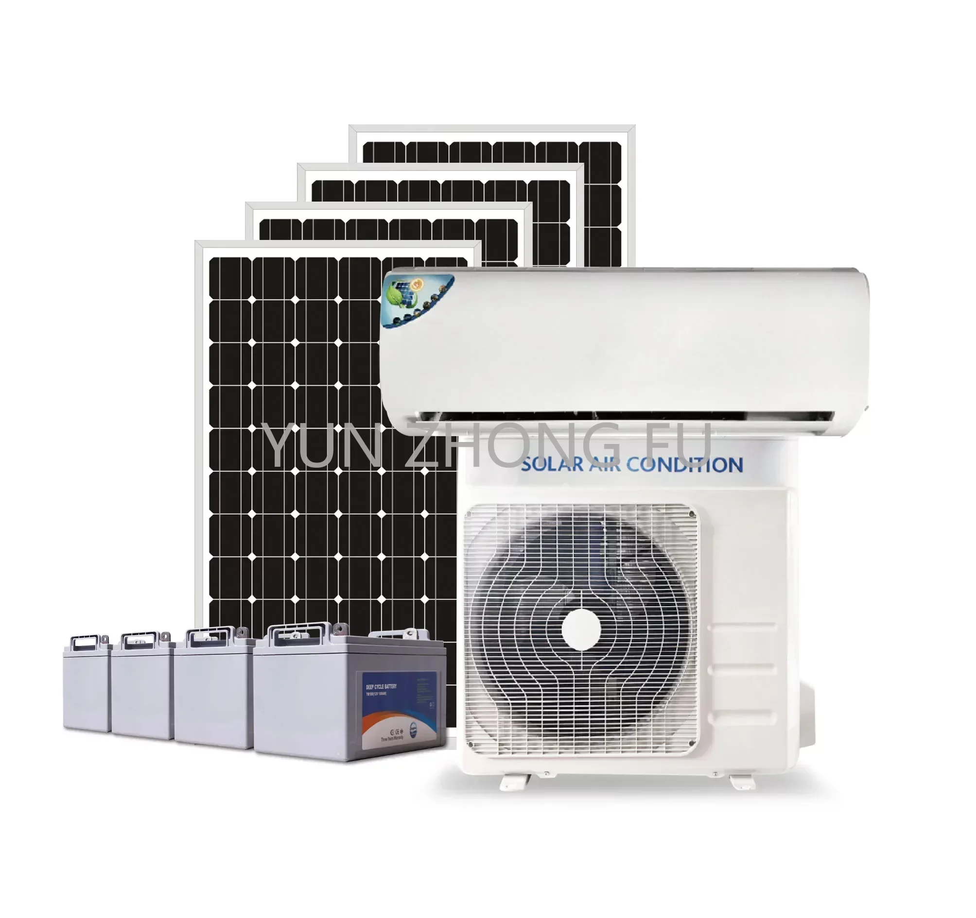 

Green Energy Factory High Quality 100% Solar Off Grid Solar Air Conditioner