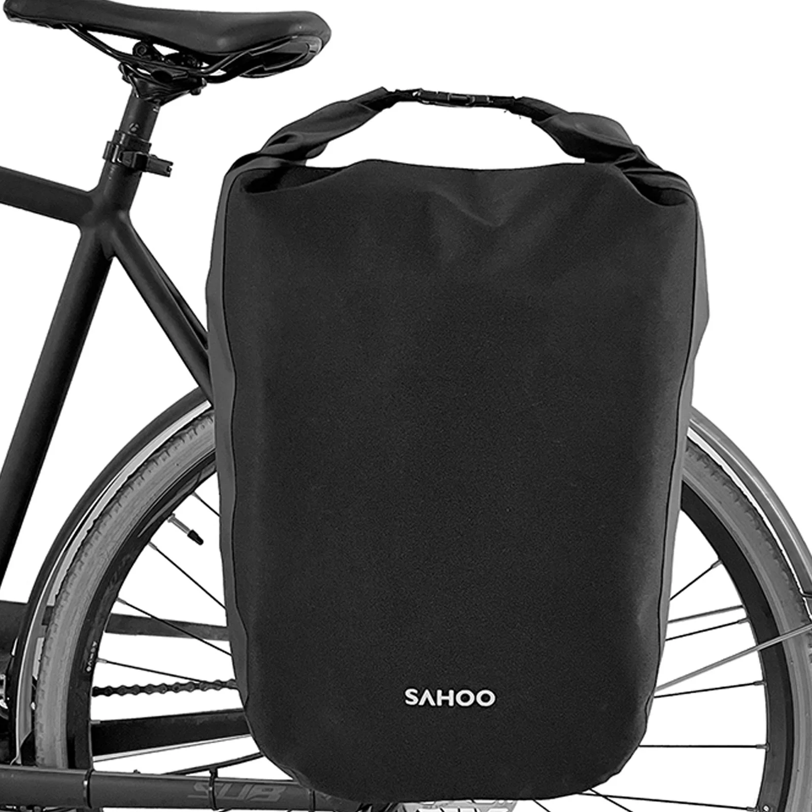 SAHOO Bike Rear Seat Bag 14L/18L Large Capacity Bicycle Rear Rack Bag Bike Pannier for Cycling Traveling Commuting Bikepacking