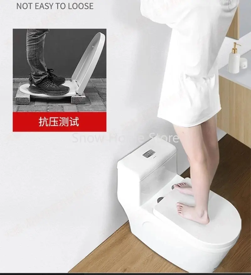 PP Universal Slow-Close Toilet Seat Lid Cover Set Thicken Replacement Antibacterial Square Round O/V Type Seats