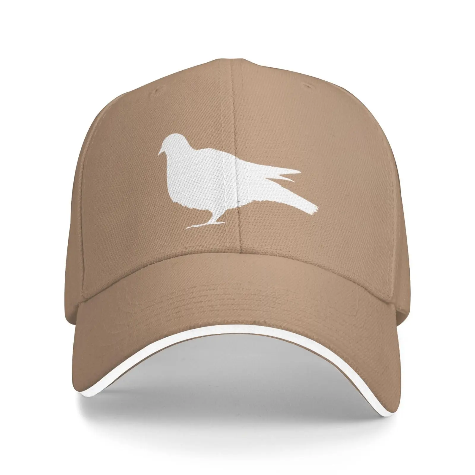 Pigeon Silhouette Hat Baseball Cap Duck Tongue Cap Adult Sandwich Hat Skull Cap Natural