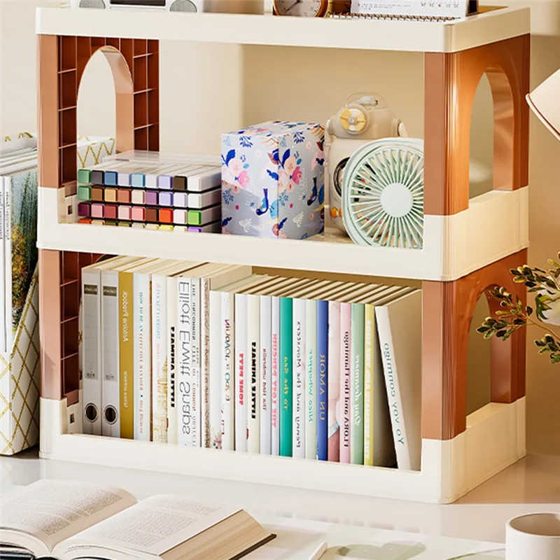 

LLCS-Multifunctional Desktop Storage Rack - Multi-Layer Bookshelf For Study & Bedroom Organization, Space-Saving Design
