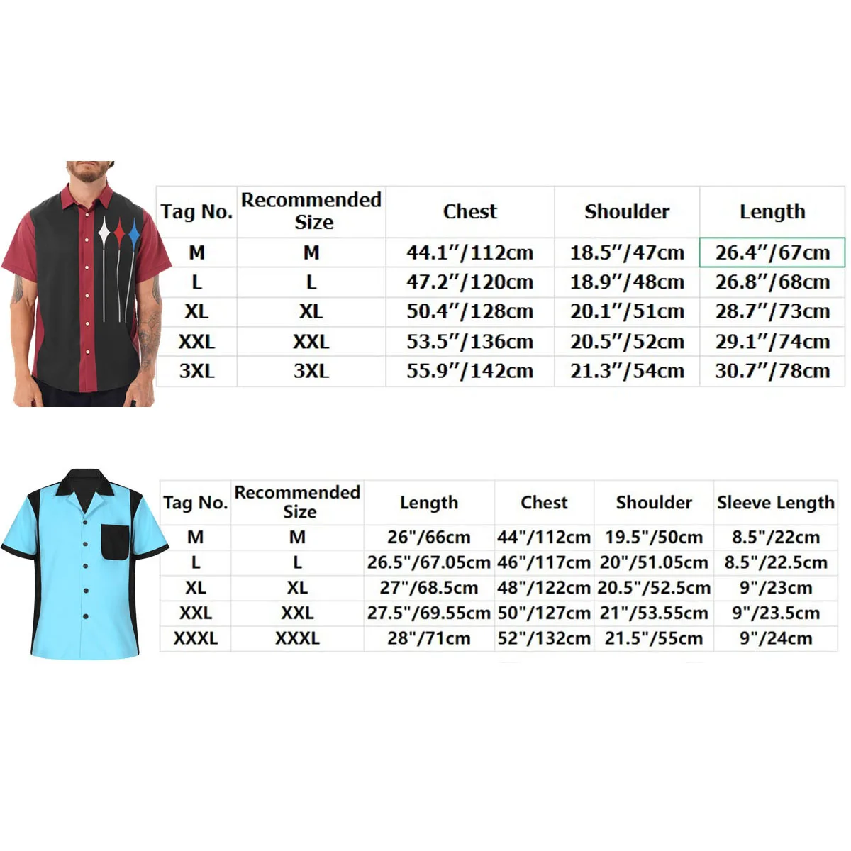 Men's Retro Short Sleeve Camp Shirt Button Down Loose Cuban Bowling Shirts Casual 50s Color Block Striped Notched Collar Shirt