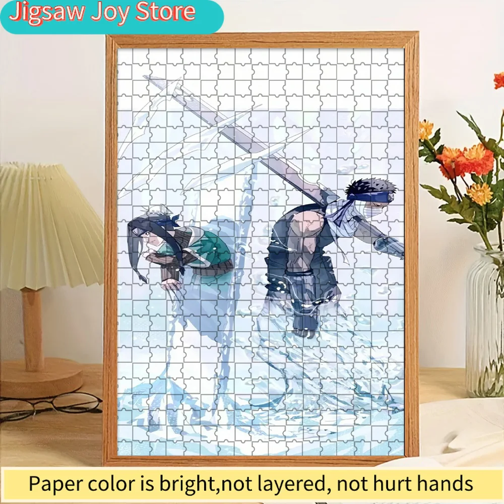 Rompecabezas de papel con escena clásica de Anime Naruto Zabuza y Haku Ice Reflection, impresión vívida de alta definición premium, suave y sin bordes agudos