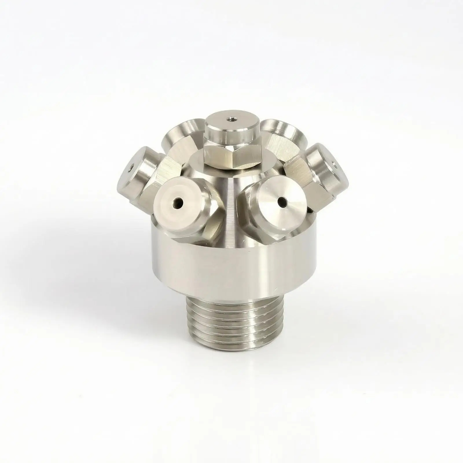 7-Hole Aerosolizing Nozzle Stainless Steel Nozzle with Seven Orifices Metal for Industrial Cooling, Dust Suppression