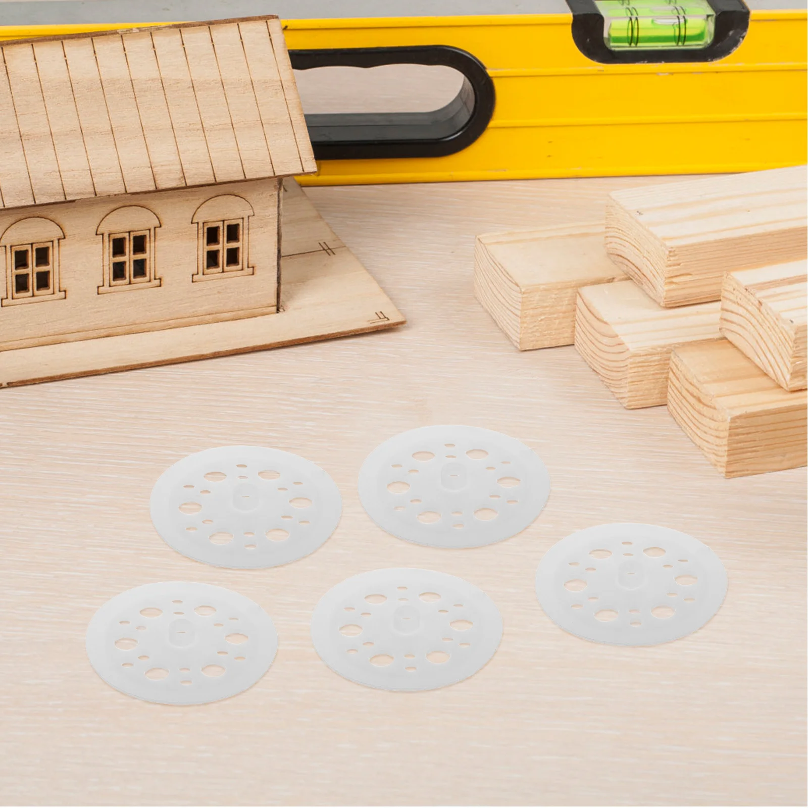 

200pcs Plastic Washers For Foam Board Fixing White Polypropylene Load Spreading Washers Insulation Board Fasteners Flat Screw