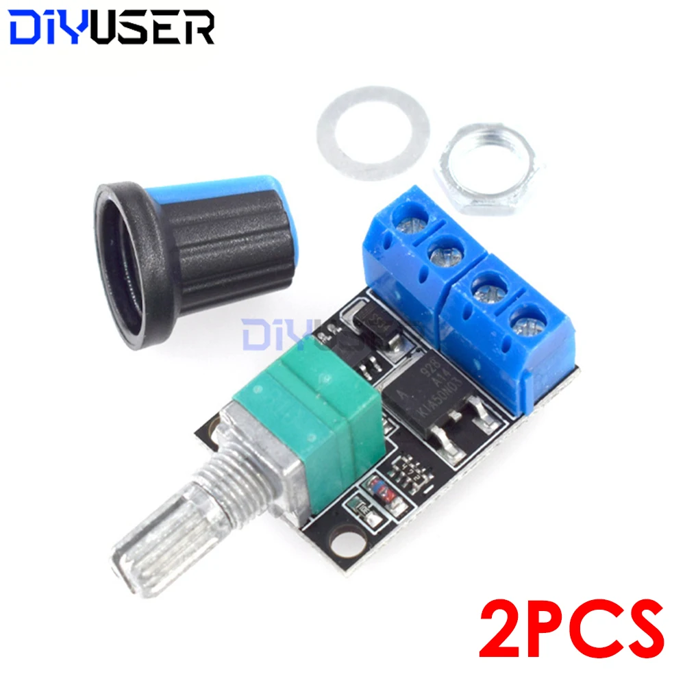 2PCS PWM DC Motor Speed Controller 5V-16V/12V Speed Regulating Switch 10A LED Dimming Module