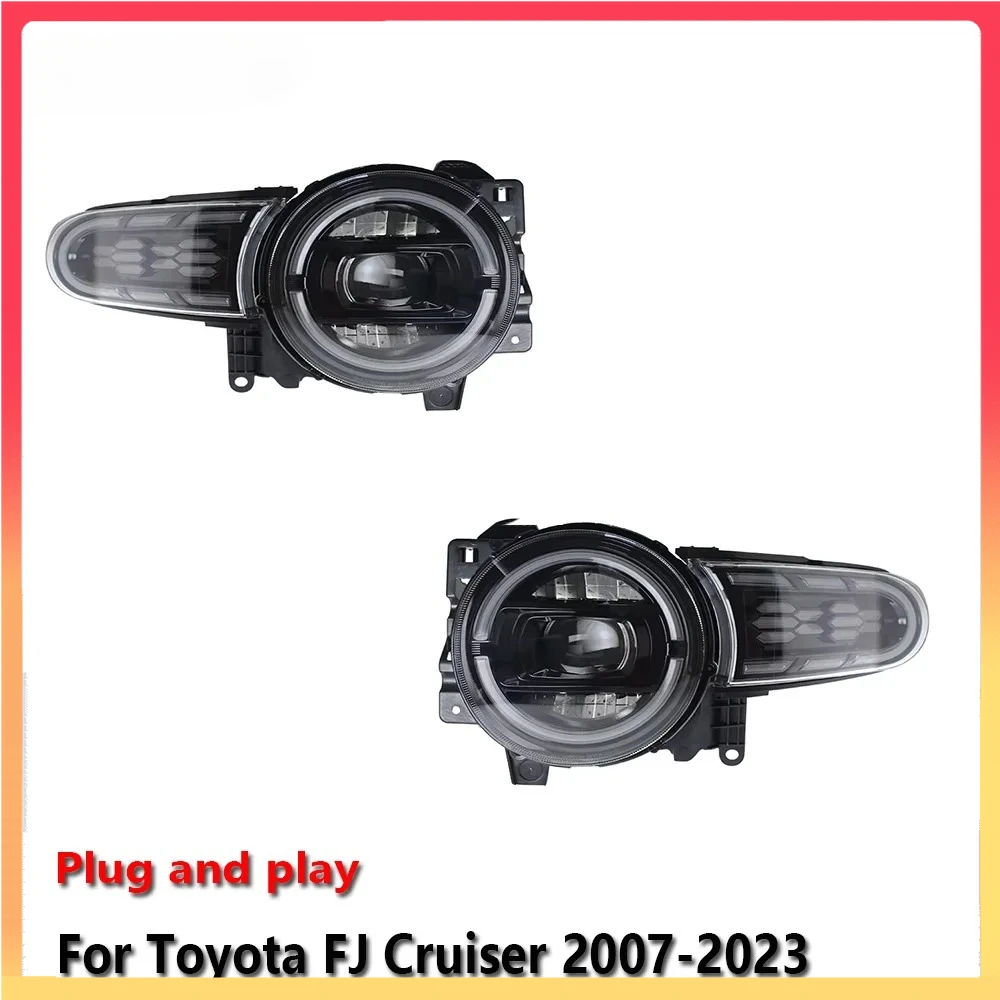 

Sewiyolin Car LED Headlight Automobile Parts For Toyota FJ Cruiser 2007-2023 Fog DRL Brake Turn Signal Lamp Plug And Play