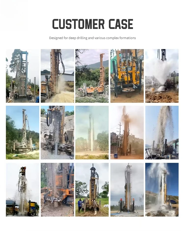 Fast Drilling Water Well Drilling Rig Crawler With Mud Pump Customized Cooling System For High Temperature Area