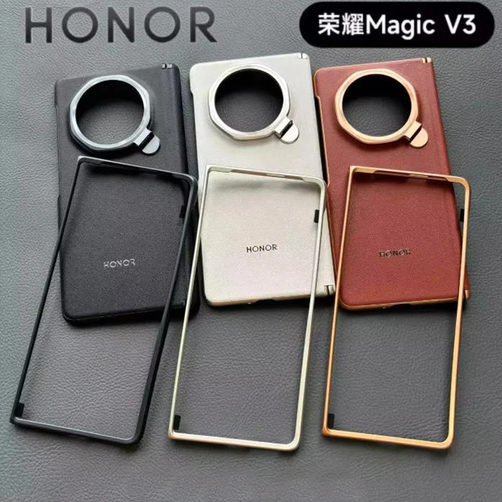 

Кожаный чехол для телефона Honor Magic V3, противоударная задняя крышка, бампер HONOR MagicV3 5G FCP-N49, защитный чехол из искусственной кожи