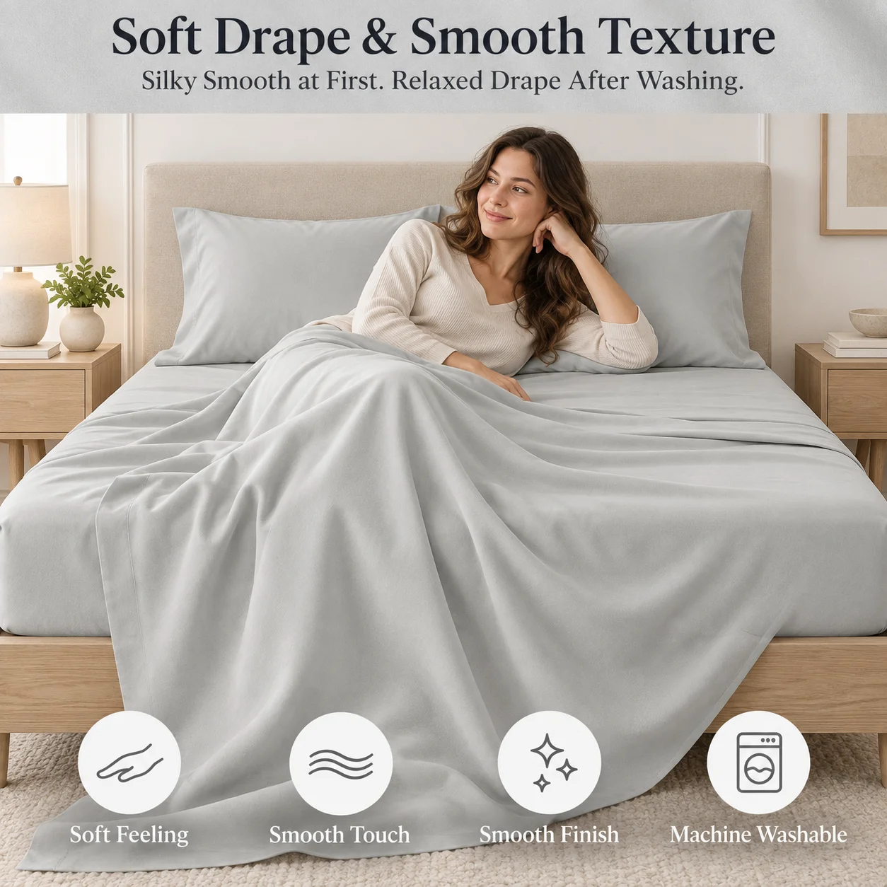 3/4-teiliges Bettwäsche-Set, w – Fitted Bed Sheets Deep Pocket Bewertung und Preis