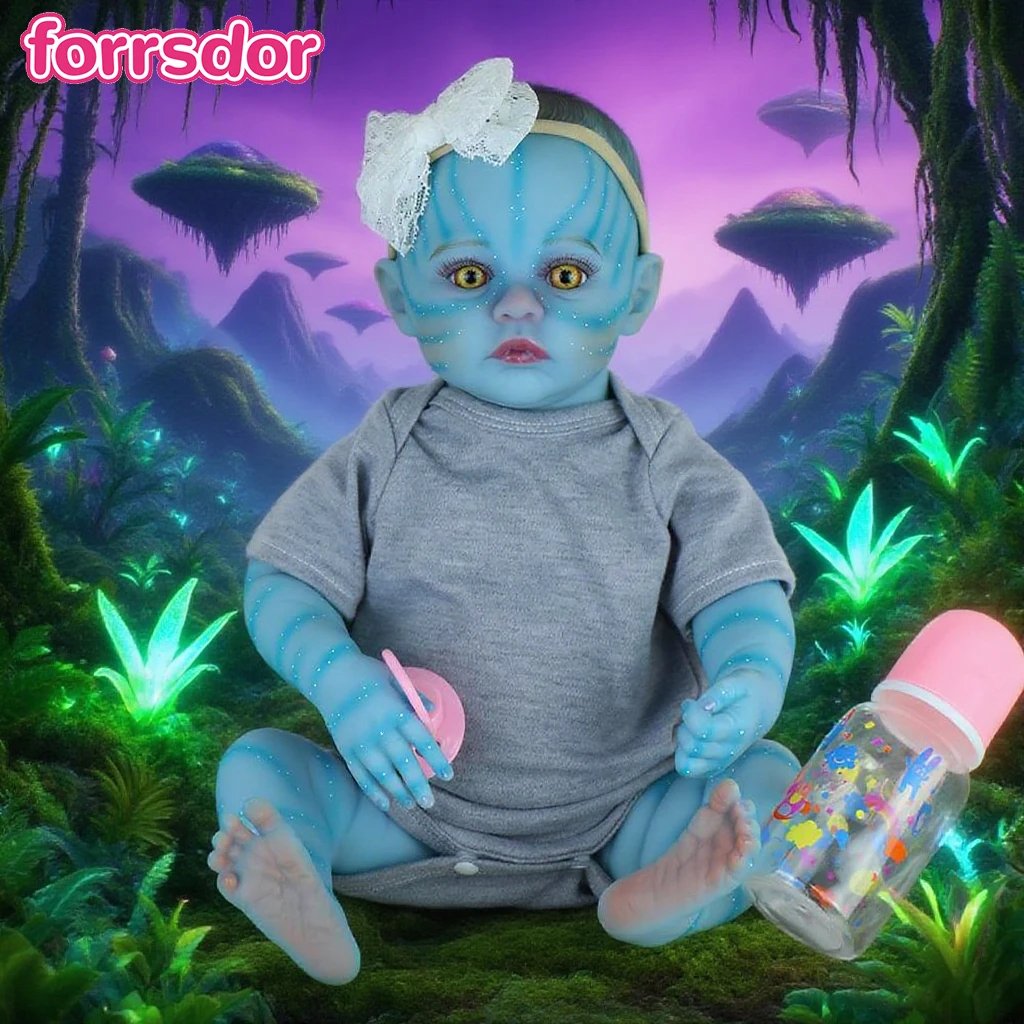 

18inch Silicone Baby Reborn Full Vinyl Body Avatar Meadow Lifelike Soft Touch Handmade High Quality Doll for Girls Kids Toy Gift