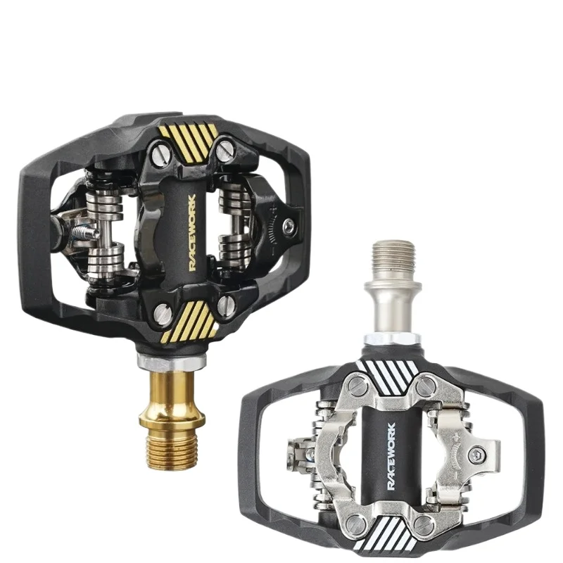 AliExpress NONE RACEWORK mtb Clipless pedals Nylon Mountain Bike pedal Self-Locking Spd bicycle pedals with Cleats For Shimano SPD Cycling shoes