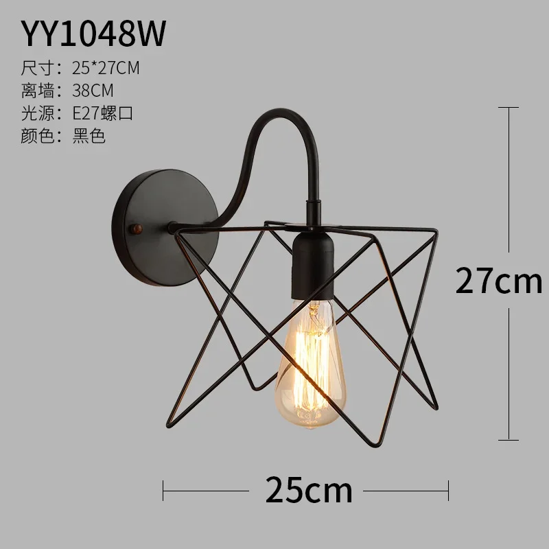 

Wind Single Head Bend Tube Clematis Cage Wall Lamp Originality Personality Restaurant Corridor Aisle Wall Decoration Lamp