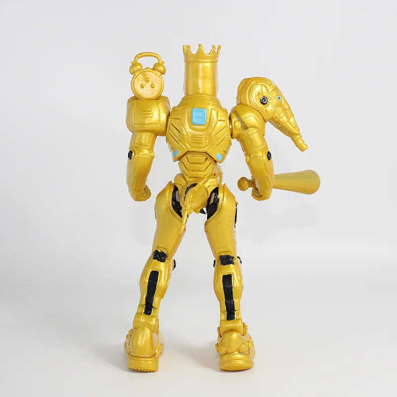 Golden silvery Clock Man Tung Sahur Figure 3D Toys Desktop Decor Articulated Tralalero Tralala Figure Ornament Funny Doll