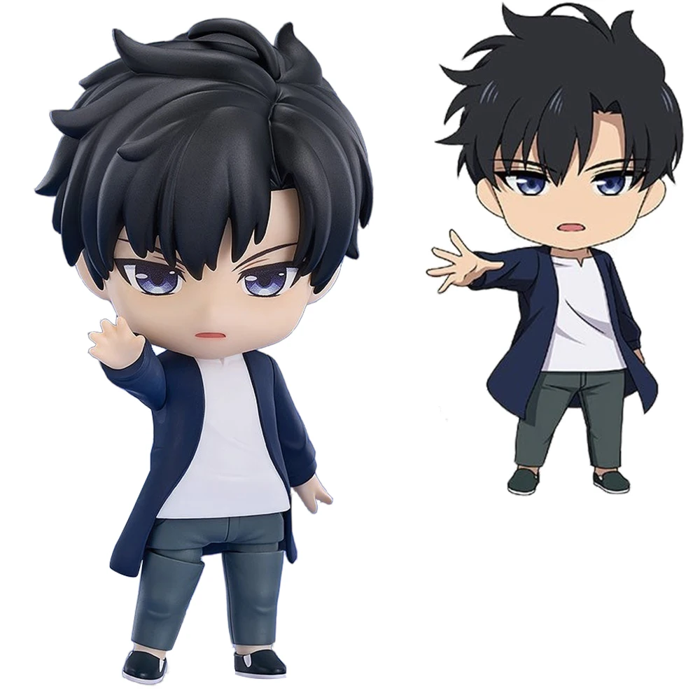 10CM Anime SOLO LEVELING Sung Jin Woo Figure Q Version Standing Posture Model Toys Gifts Collection Action Ornaments PVC