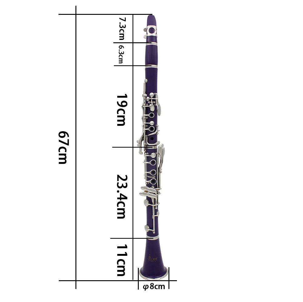 SLADE Bb Clarinet 17 Keys Bakelite Wooden Professional Woodwind Instrument Clarinette With Box Reed Musical Instrument Parts