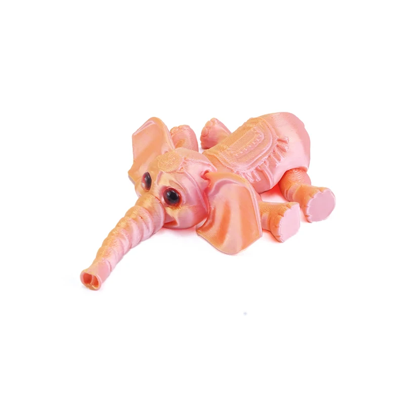 Mooie olifant 3D-printmodel in PLA kinderen desktop versiering cartoon speelgoed unieke collectie aanwezig