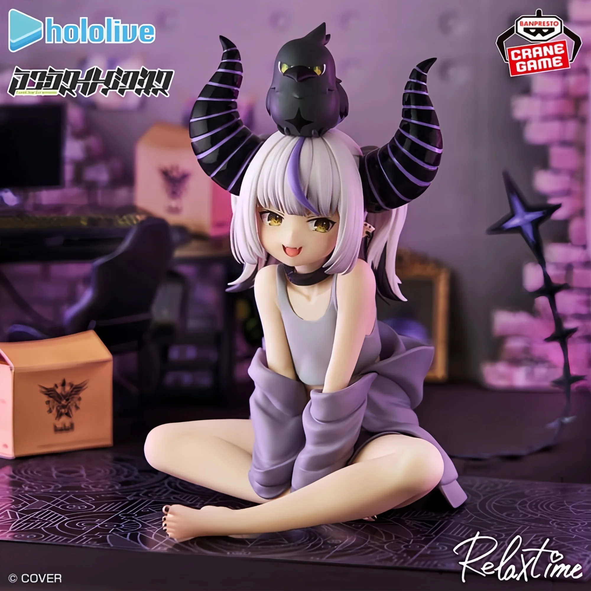

Genuine Bandai Banpresto Hololive If Relax Time Laplus Darknesss Cute Style Sitting Posture About 14Cm New and Unopened Gifts