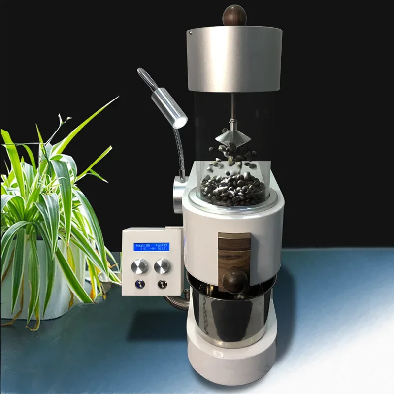 Professional-Grade Coffee Bean Roaster with LED Lighting: Mini Hot-Air Countertop Coffee Roaster (with Cooling System)