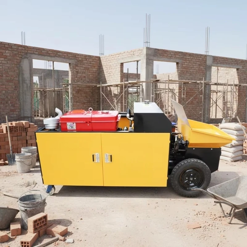 

High Quality Concrete Pump High Load Moment Wear Resistant Alloy Parts Manual Lubrication 45-50m/h Productivity 150m Reach