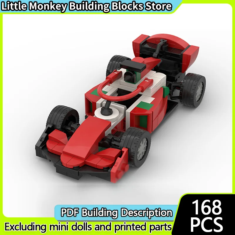 

City Car Model MOC Building Bricks F2 Single-Seater Racing Car Modular Technology Children Holiday Gifts Assemble Toys Suit