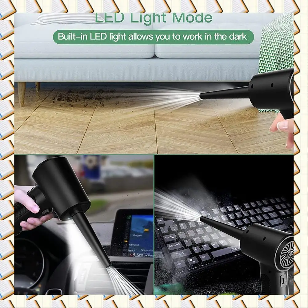 

A14M Cordless Air Duster,Multi-Use Portable Replaces Compressed Air Cans, Powerful 51000RPM,Air Duster For Computer, Laptop