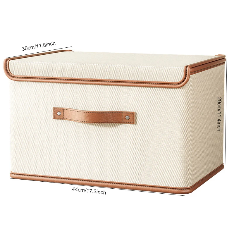 1pc Oxford cloth large flap with lid integrated storage box Cloth storage box Cloth household bedroom basket
