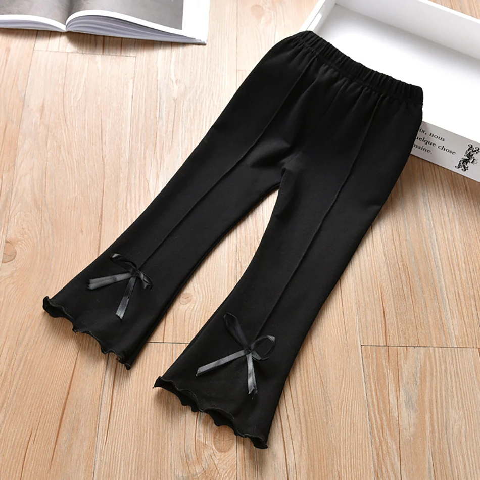 Girls Trendsetting Long Pants for Spring and Autumn Fashionable Children  Flared Pants comfortable Everyday Versatile Kids Pants