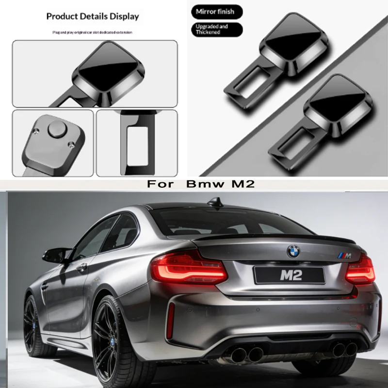 

For Bmw M2 Car Seat Belt Clip Extender Safety Seatbelt Lock Buckle Plug Thick Insert Socket Extender Safety Buckle