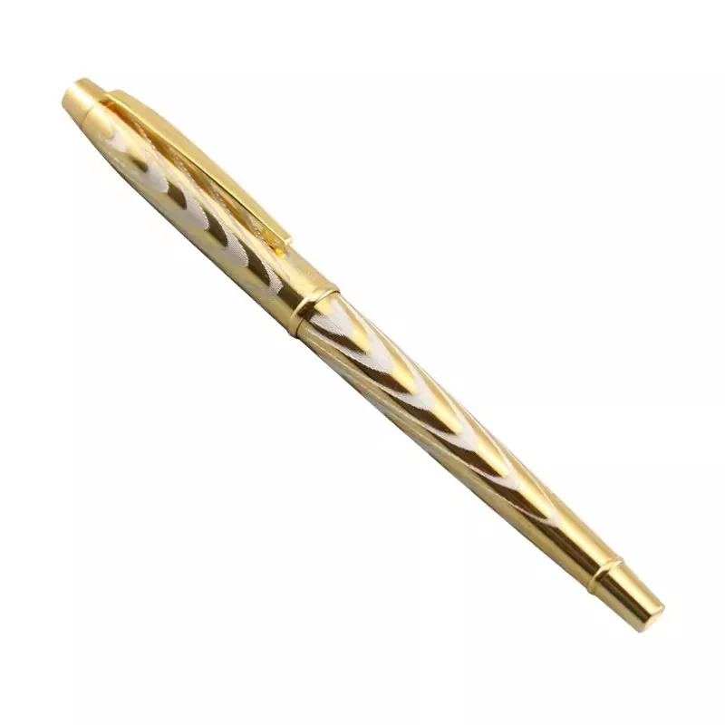 Exquisite  819 Gold Carved Designs Fountain Pen 0.5mm 1990s Iraurita Writing Pens Stationery School Office Supplies