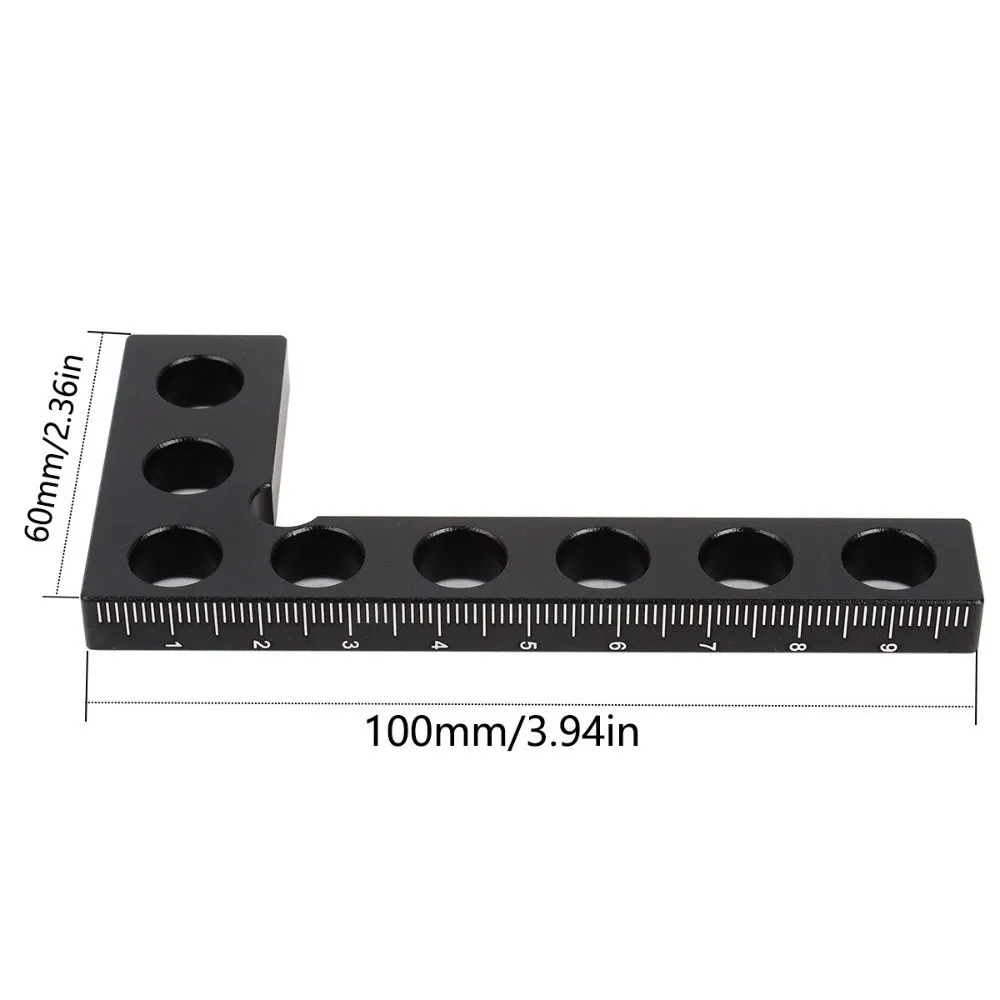 90 Degree Square Edge Marking Tool Aluminum Material Precision Machined Right Angle Fixing Clip L-Shaped Design