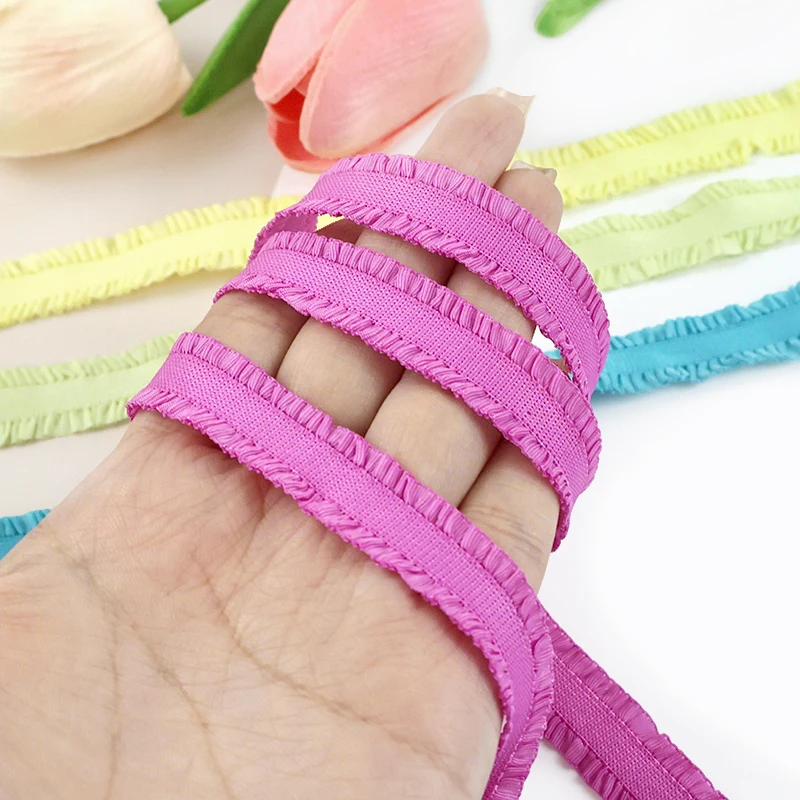 

10/20Yards 13mm Sewing Earloop Elastic Band Dress Strap Garment Rubber Ribbon Bra Waistband Stretch Lace Trims DIY Accessory