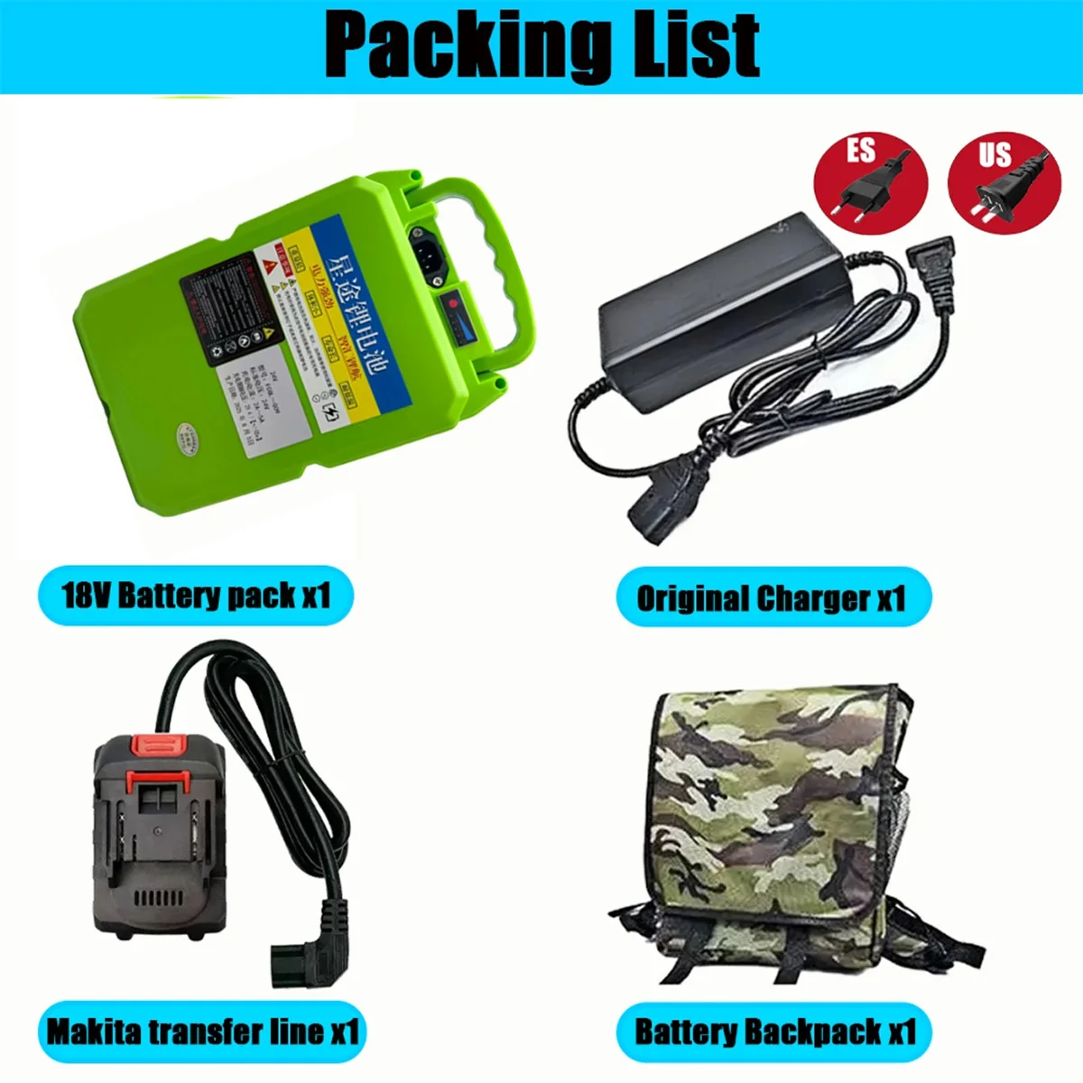 21V 35Ah High Quality Universal Li-ion Backpack Battery Built BMS for Lawn Mower Electric Wrench Electric Angle Grinder Hammer