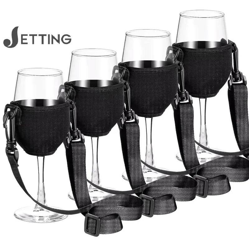 1PC Portable Wine Glass Holder Strap Wine Sling Yoke Glass Holder Support Neck Strap For Birthday Cocktail Party Bar Tools