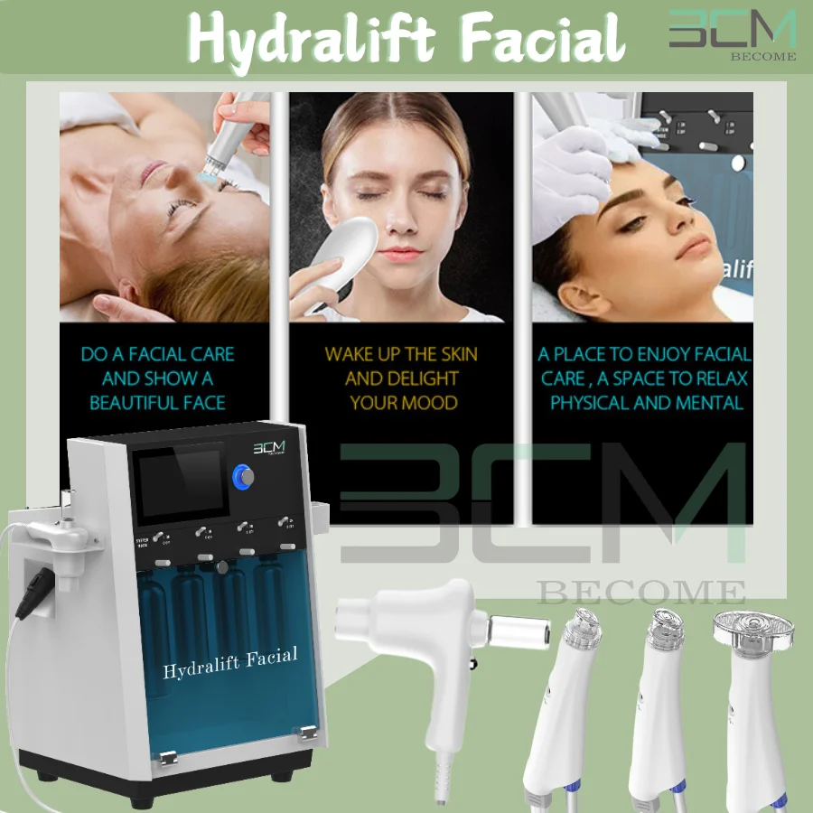 Máquina Hydro Facial para el cuidado de la piel, máquina de burbujas de oxígeno, máquina Facial de oxígeno, máquina de belleza Facial Hydro Hydralift