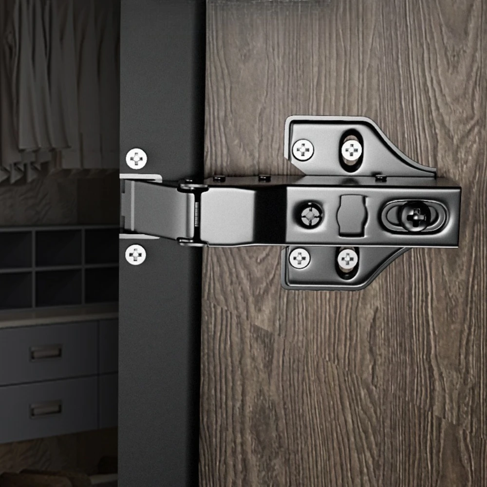 2pcs Aluminum Frame Hinge 165 Degrees Cabinet Door Hinges Bookcase Display Cabinet Alloy Window Glass Door Hinges Damping Buffer