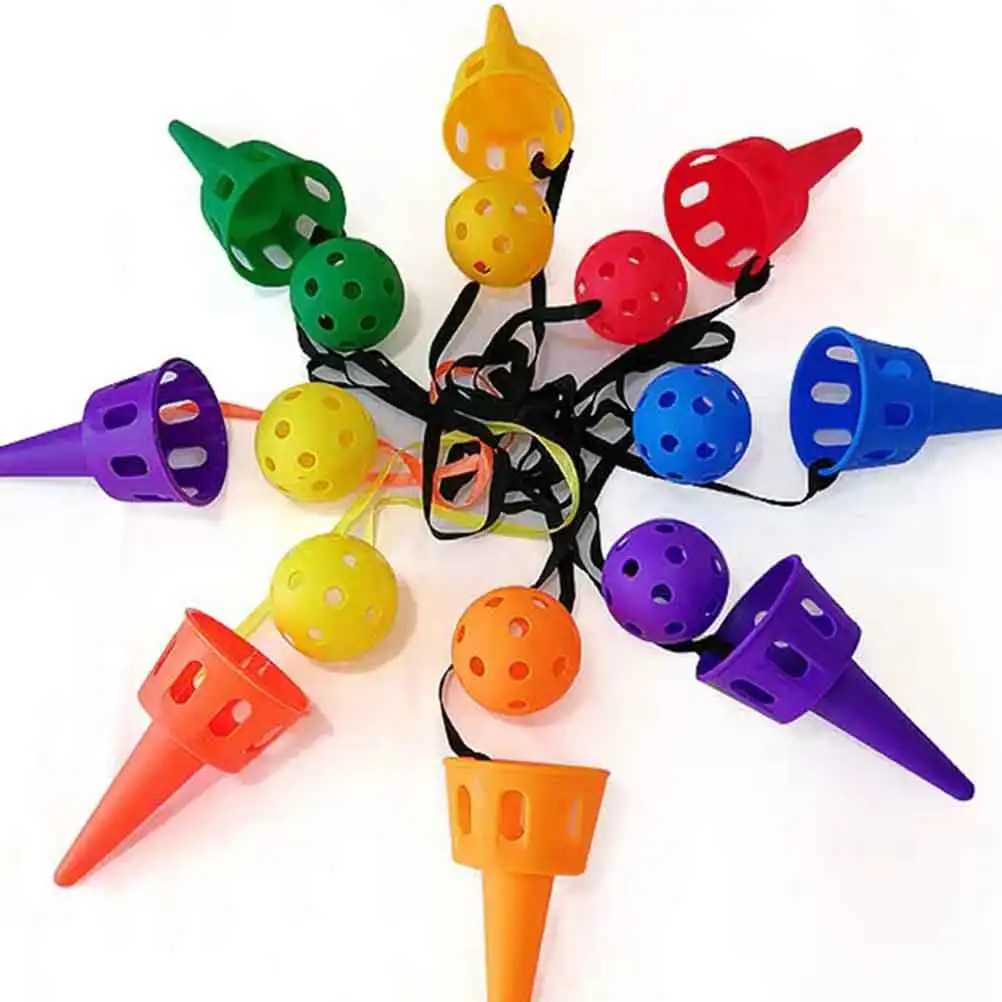 5pcs Scoop Ball Toys Kids Educational Interactive Throw Chuck Outdoor Activity Tool Lightweight Portable Child Play