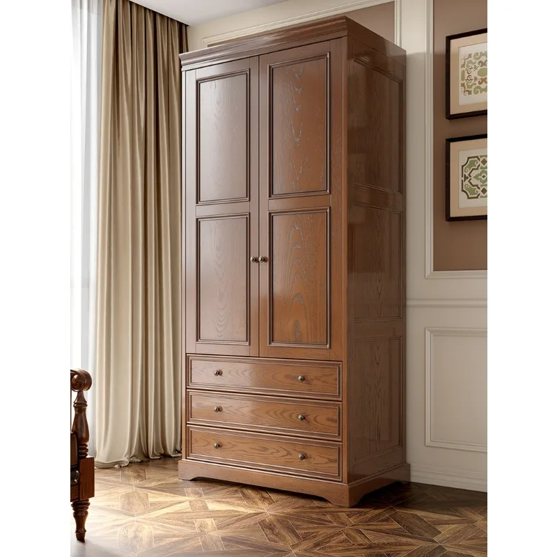 furniture country wardrobe solid wood 2 doors overall large wardrobe double door bedroom furniture for Style decoration