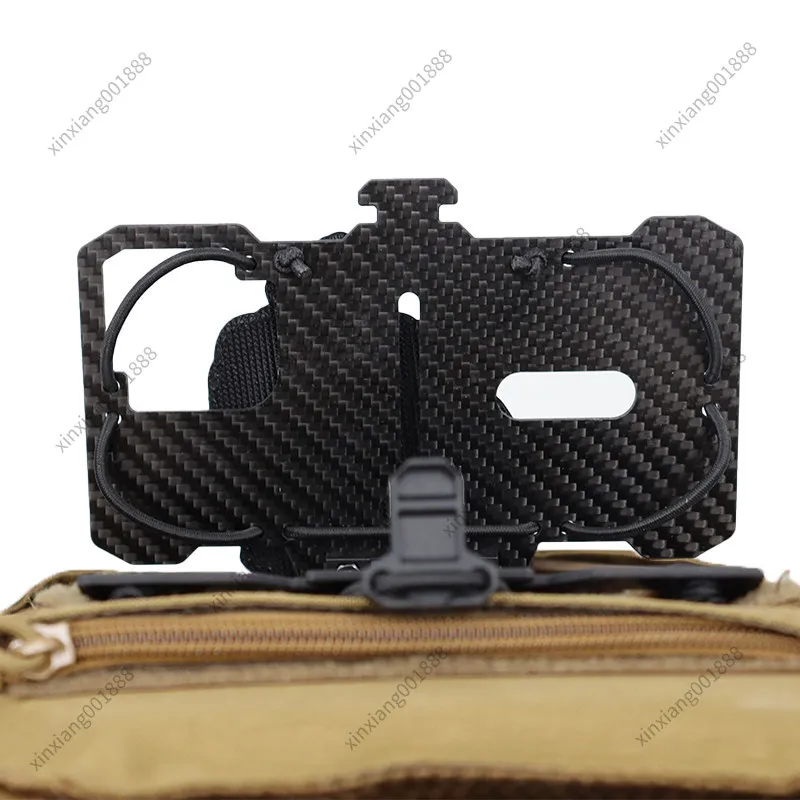 For Carbon Fiber MOLLE Mount Panel Foldable Navigation Phone Holder Universal Chest Hanging Training Accessory Board