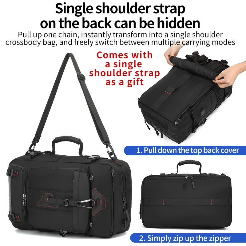 Bolsa De Viaje Para Exteriores De 60-80L, Gran Capacidad, Maleta Para Portátil De 18 Pulgadas, Mochila Multifuncional Impermeabl