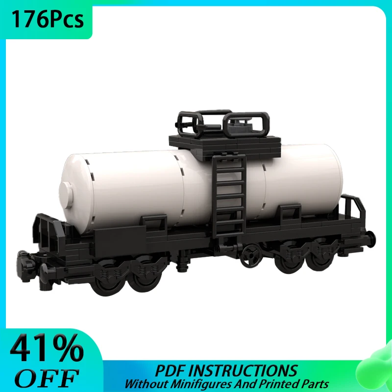 MOC Transfer Station Modular Street View Fuel Tank Wagon Building Blocks DIY Architecture Education Assembly Model Toys Gifts