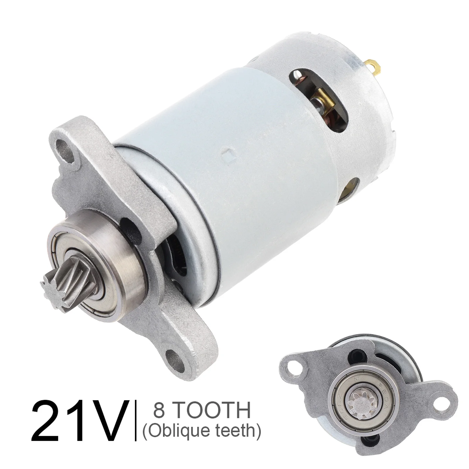 RS550 DC Motor 21V 8 Teeth Helical Gear High Power Reciprocating Saw Motor for Saber Saw / Handheld Cutting/Lithium Electric Saw