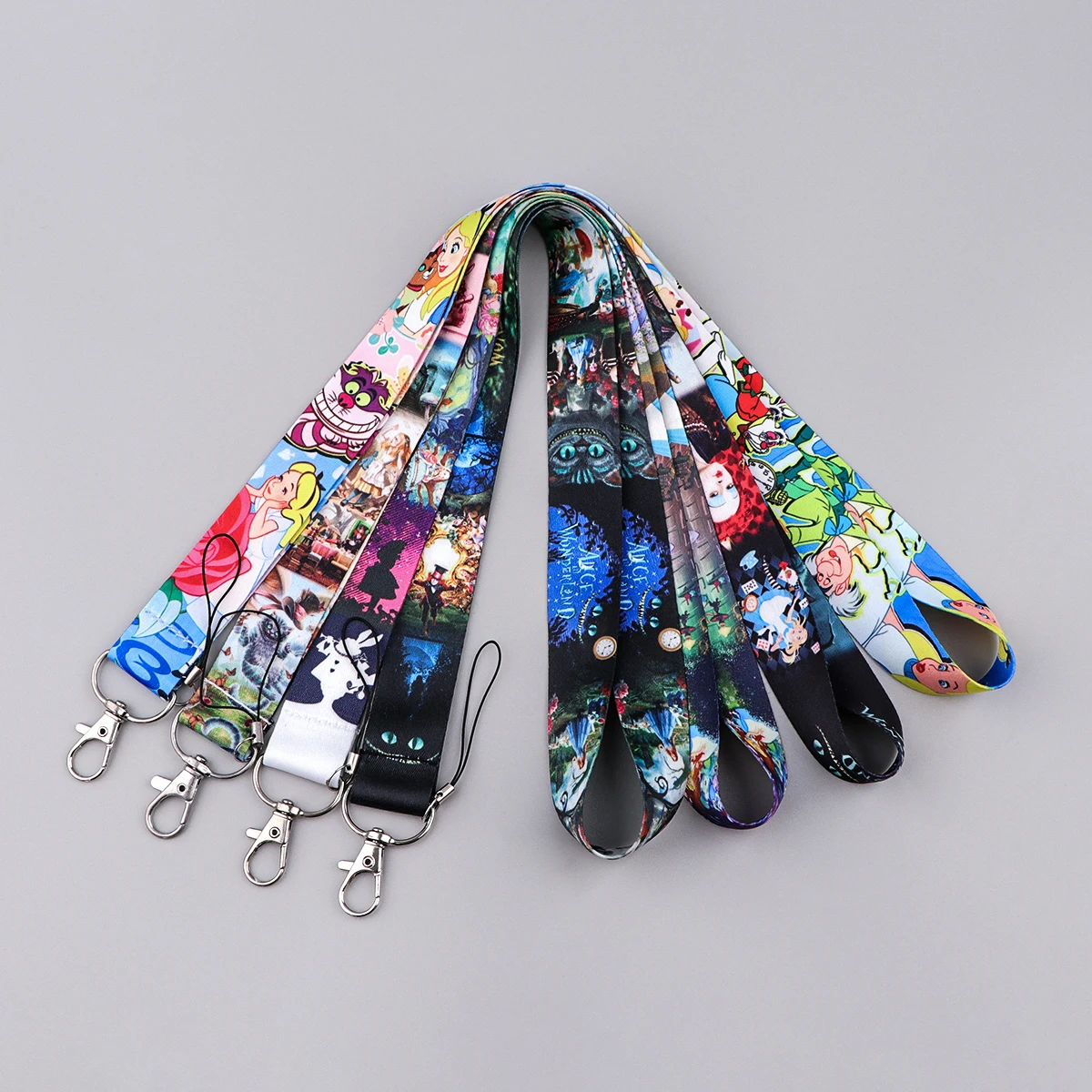 Cartoon Figures Lanyard For Keys ID Credit Bank Card Cover Badge Holder Phone Charm Key Lanyard Keychain