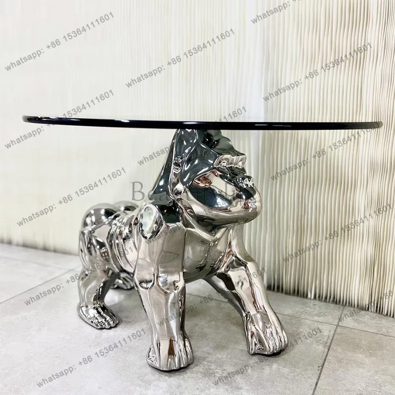 LD Creative Coffee Octopus Gorilla Glass Design Light Luxury Living Room Sofa Side Table Tea Table Home Decor Furniture