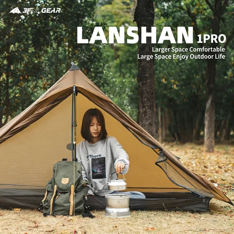 3F UL GEAR 2026 New Version Lanshan 1 Pro Tent 3/4 Season 260*100*120cm 2 Side 20d Silnylon 1 Person Light Weight Camping Tent
