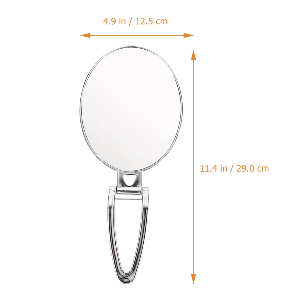 

2 Pcs Women Mirror Vanity Mirrors Oval Folding Makeup Portable Woman Dual-side