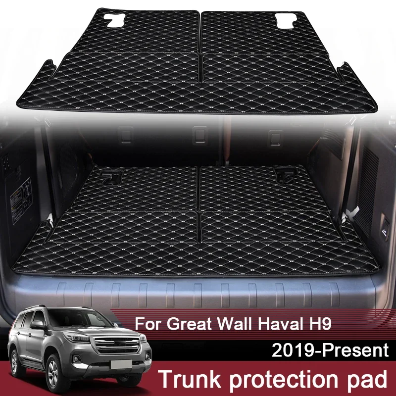

1 шт. автомобильный Стайлинг, коврик на задний багажник для Great Wall Haval H9 2019-настоящее время, кожаный водонепроницаемый автомобильный багажник, аксессуар