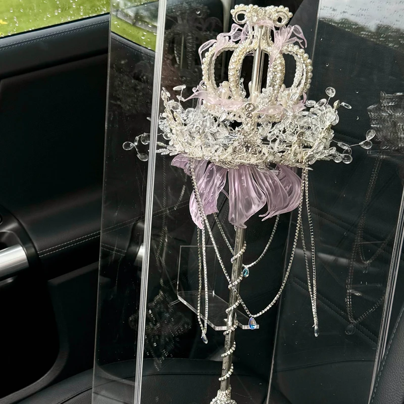 Buquê de noiva com cetro azul