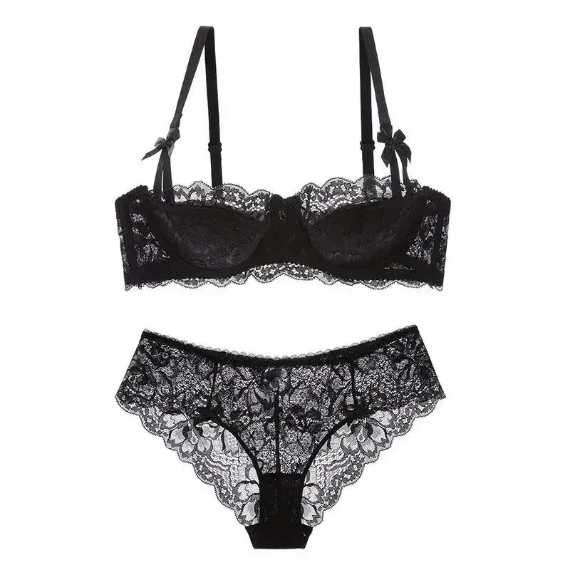 French Romantic Lace Comfortable Breathable セクシー Tushy Slim Bra Collection Pure Desire Girls Push Beautiful Underwear SET