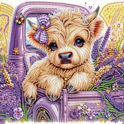 DIY Cute cow 5D Special Shape Diamond Art Kits for Beginners,Diamond Art Painting Kits for Home Wall Decoration Gift